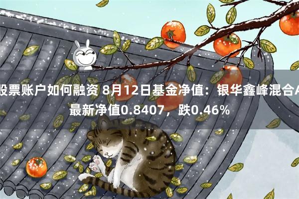 股票账户如何融资 8月12日基金净值：银华鑫峰混合A最新净值0.8407，跌0.46%