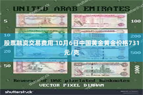 股票融资交易费用 10月6日中国黄金黄金价格731元/克